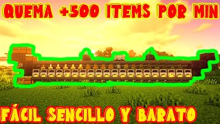 🟩🟨Sala de HORNOS INDUSTRIALES AUTOMÁTICOS minecraft 120 ✅ Hornos automaticos minecraft 120 🟩🟨🟥 [upl. by Newell]