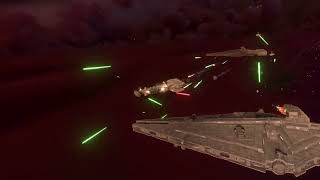 CR90 Corellian Corvette attack run on Arquitens class light cruiser [upl. by Redman]