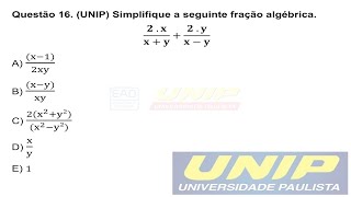 UNIP  Matemática Aplicada 723030  Q16 [upl. by Chapin]