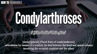 Condylarthroses Pronunciation  How to Pronounce say Condylarthroses CORRECTLY  Meaning Define [upl. by Novyak900]