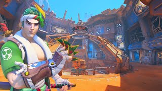 Overwatch 2  Genji Gameplay No Commentary [upl. by Anwahsar]