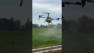 After the herbicide is finished continue spreading fertilizer drone sprayingdrone [upl. by Kobylak]