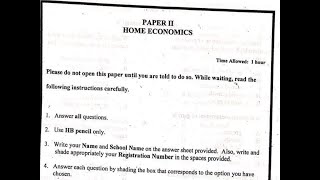 2024 BECE Junior Waec Prevocational Studies Paper 2 Home Economics Questions 1  30 [upl. by Aken519]