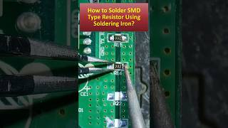 How to Solder SMD Type Resistor Using Soldering Iron [upl. by Placido471]