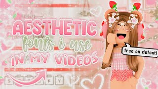 25 Aesthetic Fonts I Use in My Videos With Links 🍓🌷  Dafont  auvelva [upl. by Mendes]