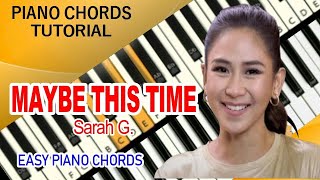 Maybe This Time  Sarah Geronimo  Piano Chords Tutorial [upl. by Sankey856]