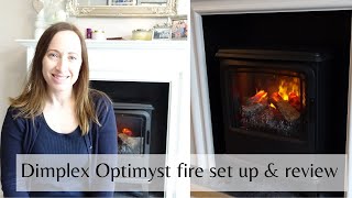 Dimplex Optimyst Fire  Set Up Maintenance and Review  BayportEvandale Model [upl. by Devan]