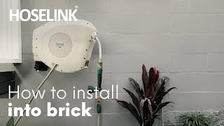 Hoselink USA  How to Install Our Retractable Garden Hose Reel on to Brick [upl. by Ilonka314]