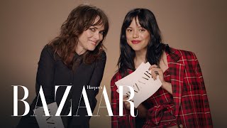 Winona Ryder amp Jenna Ortega Quiz How Well They Know Each Other  All About Me  Harpers BAZAAR [upl. by Lecirg]