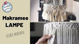 Makramee Lampenschirm selber machen  DIY [upl. by Dorkas]