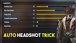 Free Fire Auto Headshot Trick 2021 Mobile and PC Sensitivity Total Gaming  Garena Free Fire [upl. by Nylzzaj]