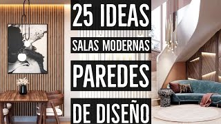 25 IDEAS PARA DECORAR SALAS MODERNAS y ELEGANTES CON DISEÑOS de PAREDES de MADERA  DECORACION 2023 [upl. by Dawkins]