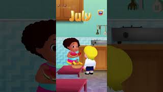 Months of the year song Shorts ChuChuTV NurseryRhymes KidsSongs kidsshorts learningsongs [upl. by Tjaden]