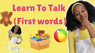 First Words amp Sentences  Learn To Talk  Speech Delay Practice Video for Toddlers and Babies [upl. by Irodim]