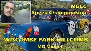 MG Midget Wiscombe Park Hillclimb  MGCC Speed Championship  Birth of a Racecar [upl. by Furr]