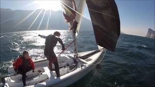 Topper Topaz Argo Lake Garda Spinnaker Force 5 sailing [upl. by Hedy311]