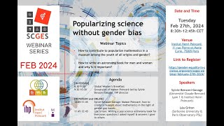 SCGES Webinar February 27th 2024 ​​Popularizing science without gender bias [upl. by Ehgit]