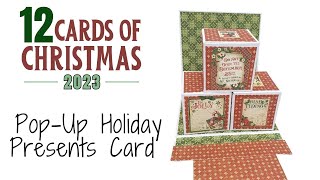 12 Cards of Christmas 2023  Pop up Holiday Presents Card [upl. by Lehsreh]