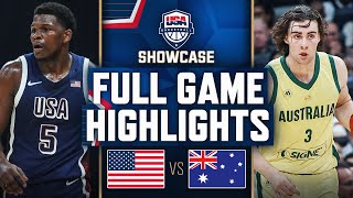 AUSTRALIA vs USA  USAB SHOWCASE  FULL GAME HIGHLIGHTS  July 15 2024 [upl. by Ivo]