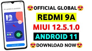 Redmi 9a MIUI 12510 Global Update Rollout  Redmi 9a New Update  Redmi 9a Update [upl. by Irak]