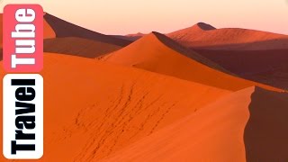 4wd Safari Namibia part 1 HD1080p Sunrise at Dune 45 and Sesriem Canyon [upl. by Kcirdle]