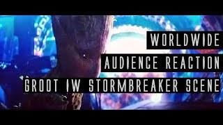 Groot IW Worldwide Audience Reactions storm breaker scene [upl. by Ricker112]