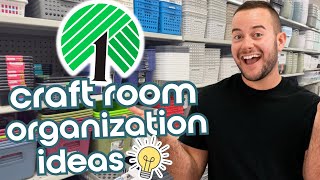 HUGE Dollar Tree Craft Room Organization  If You Craft You Need To Run To Dollar Tree NOW [upl. by Sashenka]