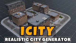 Icity Blender Tutorial  Procedural Realistic City Generator in Blender [upl. by Siradal554]