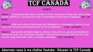 TCF CANADA  Correction Luniforme scolaire dune épreuve complète dExpression Écrite ✍✍ [upl. by Alika]