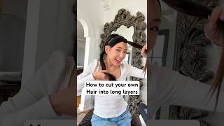 This DIY layered haircut was SO easy amp satisfying ✂️ [upl. by Anerac]