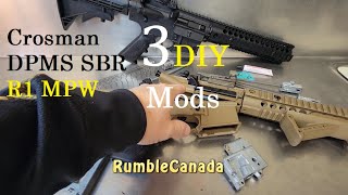 Crosman DPMS SBR MPW R1 3 Simple DIY mods for under  1 buck [upl. by Primavera]