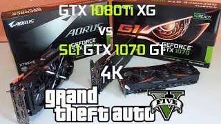 GTX 1080 TI vs SLI 1070  GTA V  4K [upl. by Enawtna297]