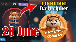 28 june daily cipher  Today morse cipher code hamsterkombat [upl. by Adlanor]