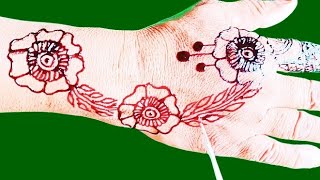 Flower mehndi design  simplest mehendi design  stylish mehndi design [upl. by Scotty]