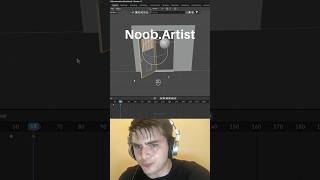 Noob vs Pro artist Rigid body door blendertutorial blender blendercommunity blender3d b3d [upl. by Meris]