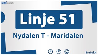 Linje 51 Nydalen T  Maridalen [upl. by Nelluc]