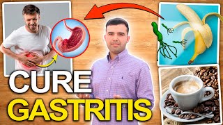 CURE GASTRITIS NATURALLY  5 Natural Ways To Eliminate Gastritis [upl. by Anaitsirc]