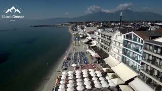 Paralia Katerinis Greece drone footage Summer [upl. by Coralyn]