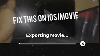 ios imovie not exporting here is How to Fix [upl. by Ecidnac743]