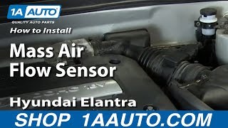 How To Replace Mass Air Flow Sensor 0106 Hyundai Elantra [upl. by Ailedamla]