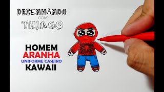 HOMEMARANHA UNIFORME CASEIRO  KAWAII Desenhando com Thiago HOMEMARANHA SEM VOLTA PARA CASA [upl. by Asseral151]