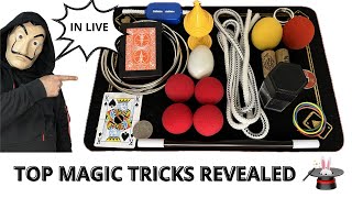 Top Magic Tricks Revealed in live 😉🎩🪄 tricks magic trending magician viral trend foryou [upl. by Kwan953]