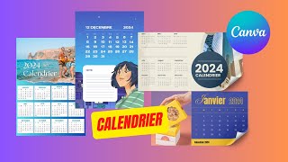 🔥CALENDRIER PERSONNALISE 2024 avec CANVA Méthode Facile et Rapide [upl. by Ezarras]