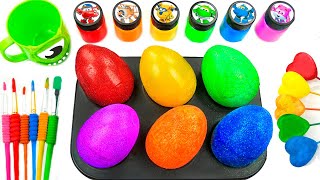 Satisfying Video Rainbow Mixing All Lollipop amp Color EGGS From Rainbow Glitter Candy amp Cutting ASMR [upl. by Nenad430]