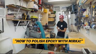 How To Polish Epoxy with Mirka Abrasives amp Mirka Polisher [upl. by Neyud697]