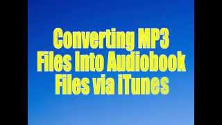 Converting MP3s to Audiobook Files in iTunes  Rod Machado Products [upl. by Yrrat]