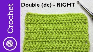 How to Double Crochet  Beginner Crochet Lesson 3  Right Handed CC [upl. by Ludovick]