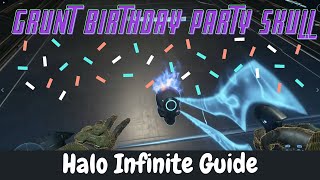 Grunt Birthday Party Skull Mission Repository Guide Halo Infinite [upl. by Hgeilyak]