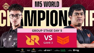 ENG M5 Group Stage Day 5 RRQ vs SMG Game 3 [upl. by Kurzawa906]