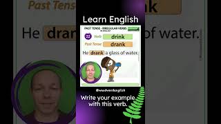 Past Tense of DRINK in English ✅ English Pronunciation of DRANK  Learn English Irregular Verbs [upl. by Einalam]